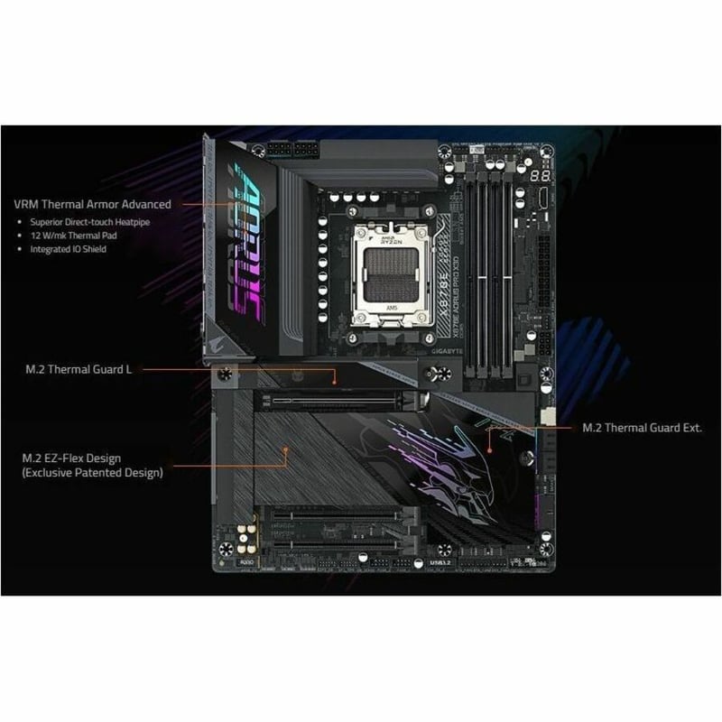 GIGABYTE X870E AORUS PRO X3D ICE AM5 LGA 1718 18+2+2 - Thumbnail 5