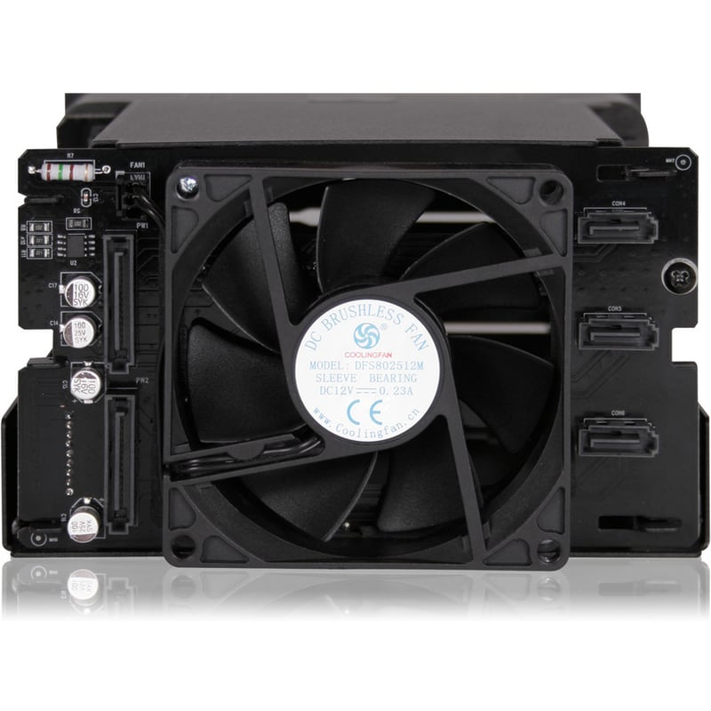 Icy Dock FlexiDOCK MB830SP-B Drive Enclosure for 5.25" - Serial ATA/600 Host Interface Internal - Black - Thumbnail 2