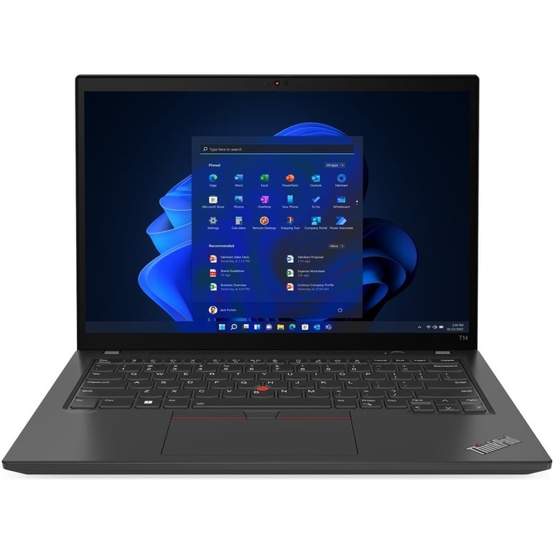 Lenovo ThinkPad T14 Gen 3 21AH00NAUS 14" Notebook - 2.2K - 2240 x 1400 - Intel Core i7 12th Gen i7-1270P Dodeca-core (12 Core) 2.20 GHz - 16 GB Total RAM - 8 GB On-board Memory - 512 GB SSD - Thunder Black - Thumbnail 2