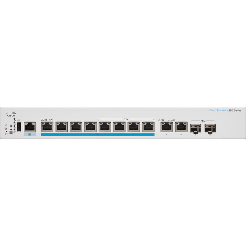 CBS350 MANAGED 8-PORT 2.5GE, POE, 2X10G COMBO REMANUFACTURED - Thumbnail 1