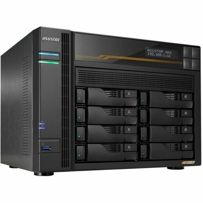 LOCKERSTOR GEN3 AS6808T 8 BAY AMD QUOD CORE CPU 2 USB 4+10GBE - Thumbnail 1