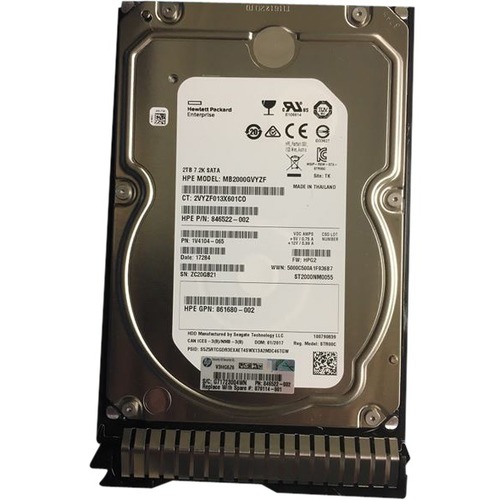 HPE 2 TB Hard Drive - 3.5" Internal - SATA (SATA/600)