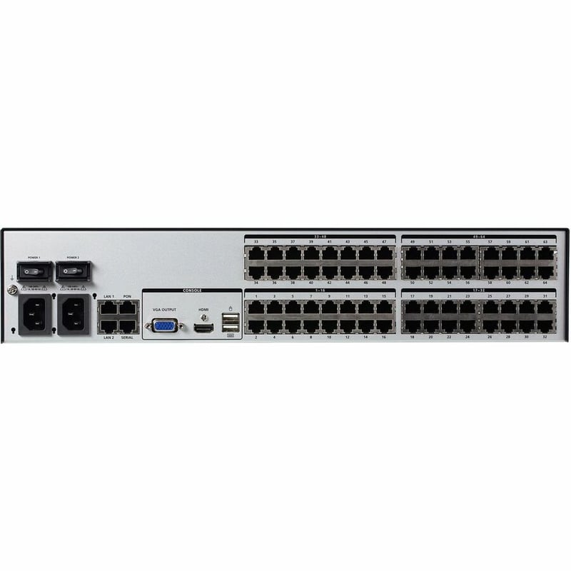 4REMOTE1 LOCALSIMUL 64PORTCAT5 FHD IP KVM W V LMEDIADUAL PWRSUP - Thumbnail 4