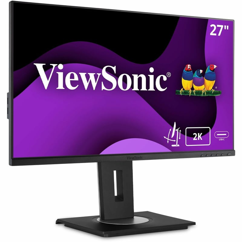 ViewSonic VG2756A-2K 27 Inch IPS 1440p Docking Monitor with 100W USB C, Ethernet RJ45, HDMI, Display Port and 40 Degree Tilt Ergonomics Daisy Chain for Home and Office - Thumbnail 1