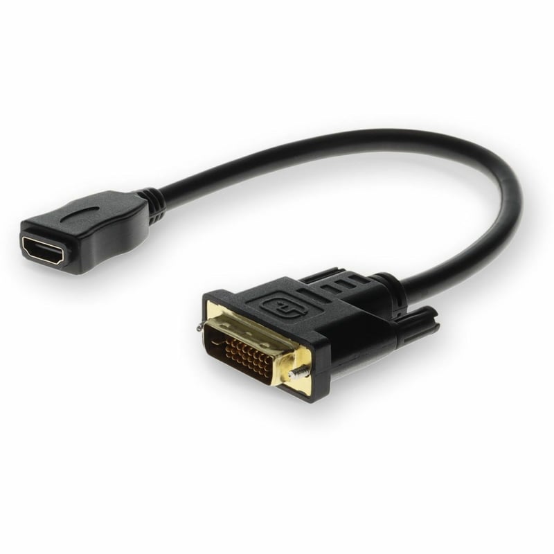 DVI-D Dual Link (24+1 pin) Male to HDMI 1.3 Female Black Adapter For Resolution Up to 2560x1600 (WQXGA) - Thumbnail 1