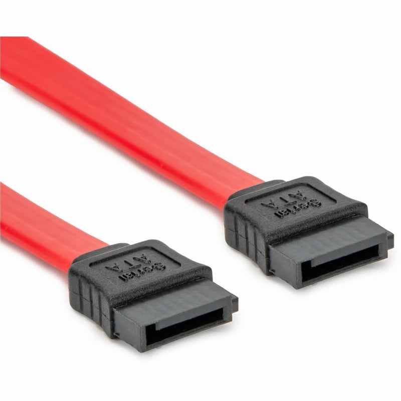 18IN (46CM) SATA ATA CABLE SATA 3.0 6GBPS BANDWIDTH RED - Thumbnail 1