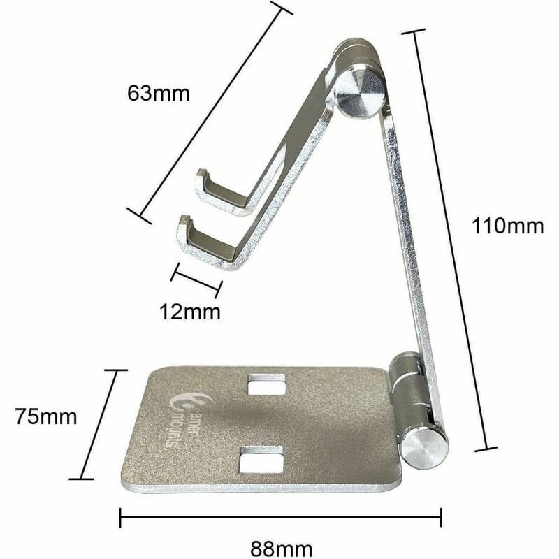 ALUMINUM FOLDING STAND SMARTPHONE/TABLET HOLDER - Thumbnail 2