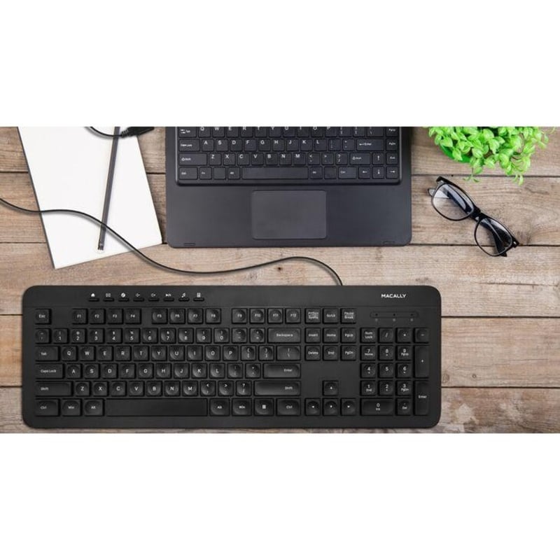 Macally Deluxe Full Size USB Keyboard for PC - Thumbnail 4