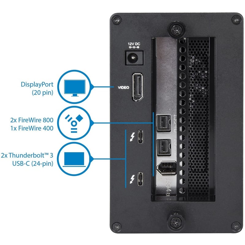 StarTech.com Thunderbolt 3 to FireWire Adapter - External PCI Enclosure - PCIe Card plus TB3 Chassis - Thumbnail 4