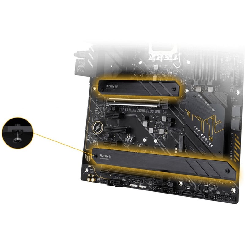 TUF GAMING Z690-PLUS WIFI D4 Desktop Motherboard - Intel Z690 Chipset - Socket LGA-1700 - Intel Optane Memory Ready - ATX - Thumbnail 3