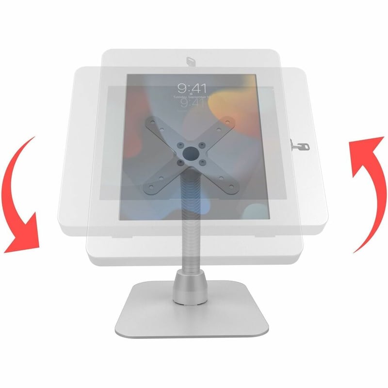 CTA Digital VESA-Compatible Cable Management Gooseneck and Base Plate (White) - Thumbnail 3