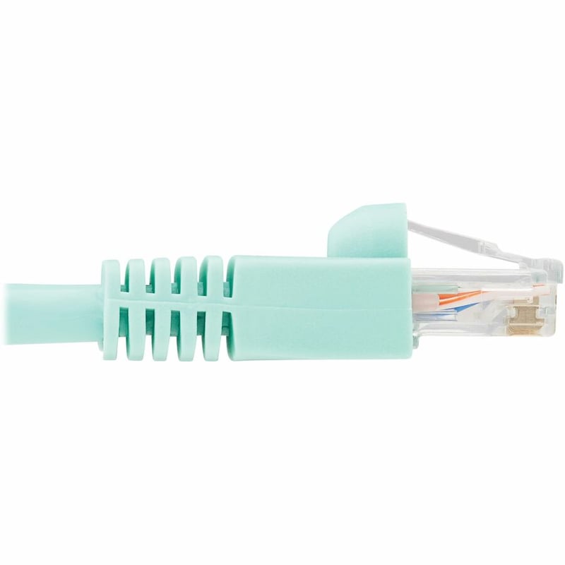 Eaton Tripp Lite Series Cat6a 10G Snagless UTP Ethernet Cable (RJ45 M/M), Aqua, 3 ft. (0.91 m) - Thumbnail 4