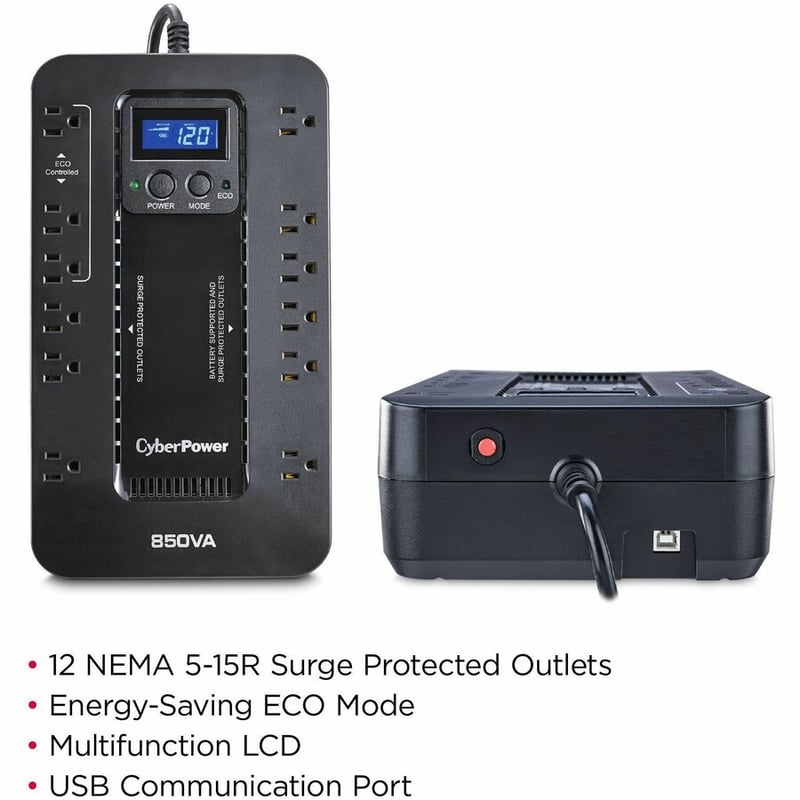 CyberPower EC850LCD Ecologic UPS Systems - Thumbnail 2