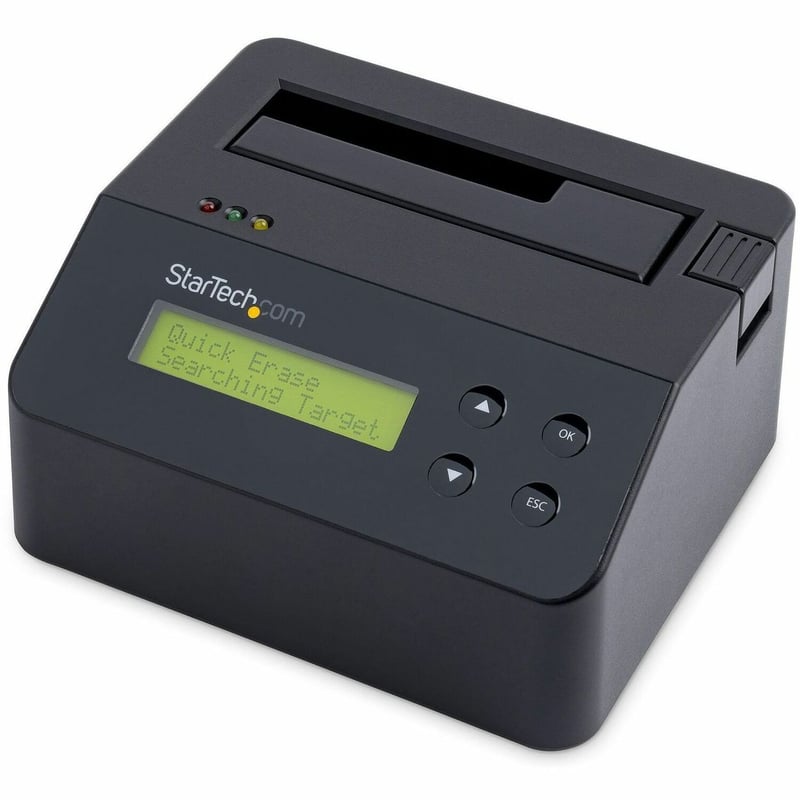 StarTech.com Single Bay SSD/HDD Hard Drive Eraser, 2.5"/3.5" , Standalone Wiper, Disk Sanitizer, Hardware Wiper Erasing Tool, NIST/DoD/TAA - Thumbnail 1