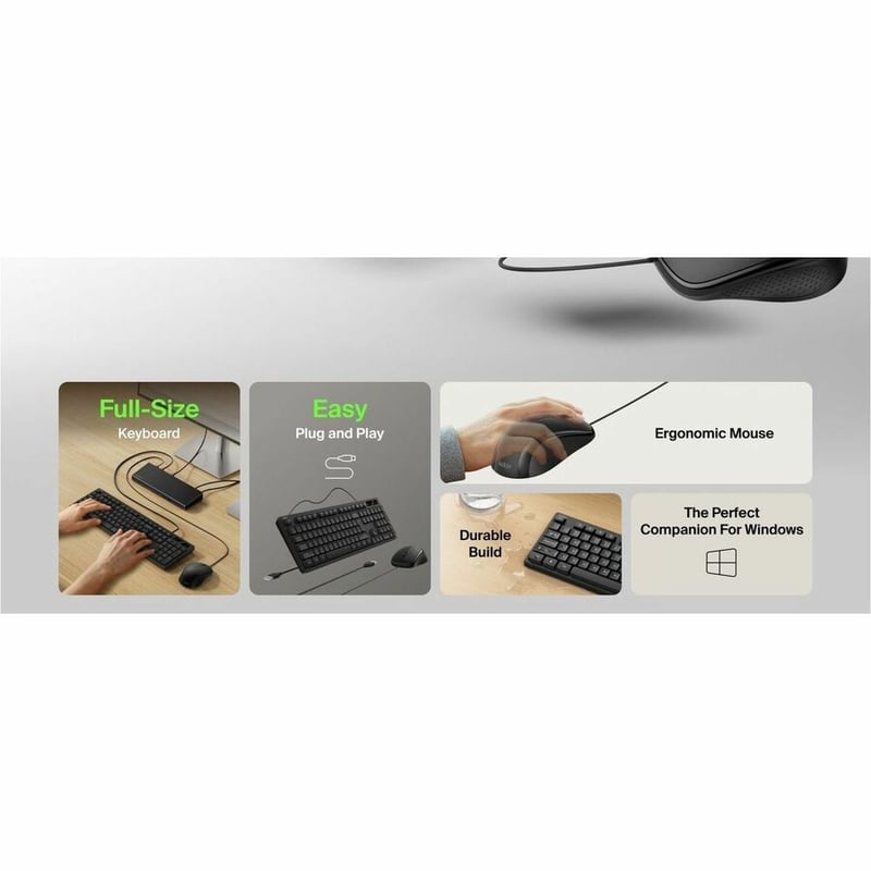 WIRED KEYBOARD AND MOUSE COMBO (US) 12-BLANK BOX - Thumbnail 5