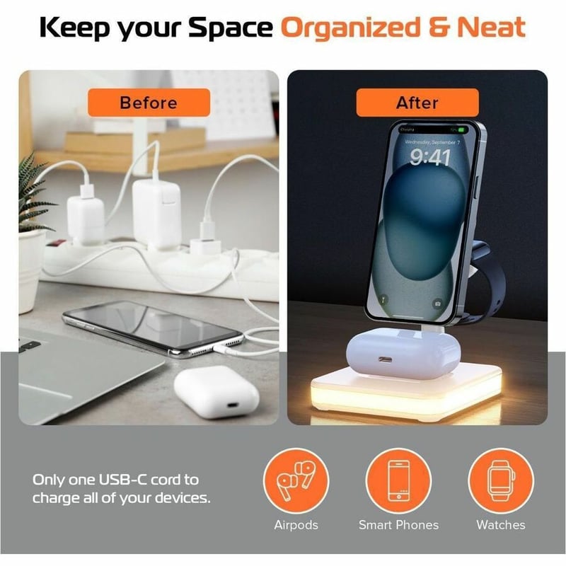 SPRACHT FLEXCHARGE 4 (4-IN-1 WIRELESS CHARGER FOLDABLE) - WHITE - Thumbnail 5