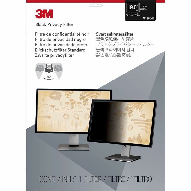 3M Privacy Filter for 19in Monitor, 5:4, PF190C4B - Thumbnail 5