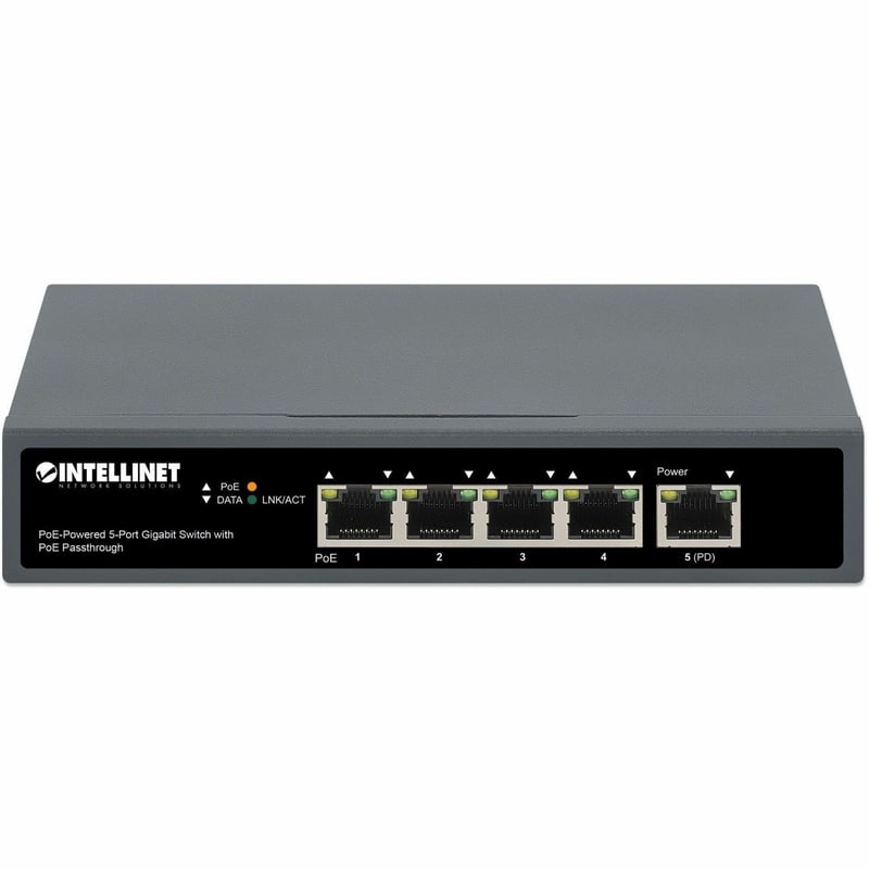 POE-POWERED 5-PORT GIGABIT SWITCH WITH POE PASSTHROUGH - Thumbnail 1