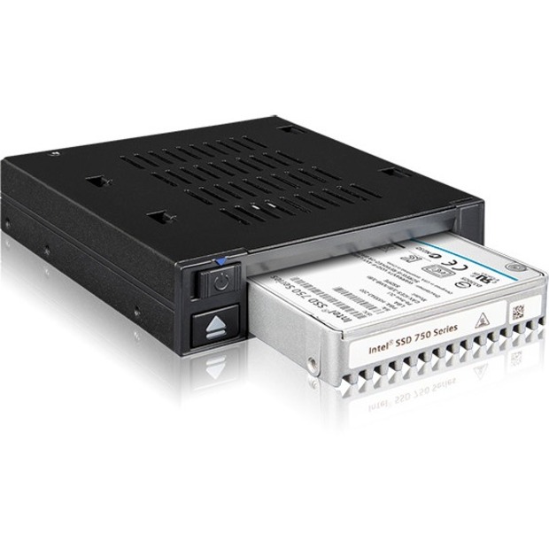 Icy Dock FlexiDOCK MB021VP-B Drive Enclosure for 3.5" U.2, PCI Express NVMe - SFF-8654 SlimSAS Host Interface Internal - Black - Thumbnail 3