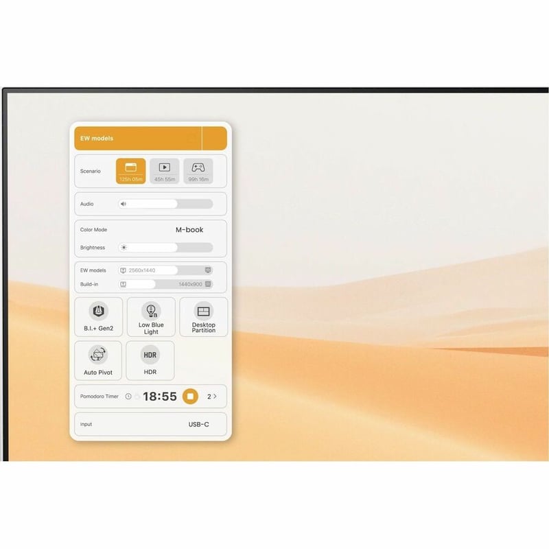 BENQ 27IN 4K WHITE MONITOR IPS 3840X2160 5WX2 HDR400 - Thumbnail 2