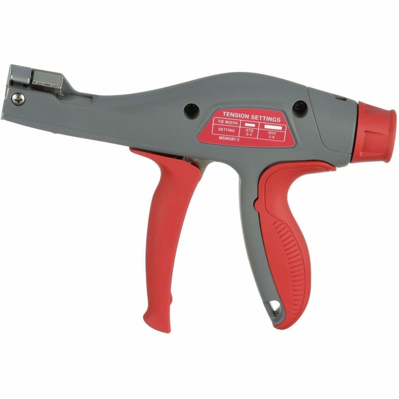 PanZone GTH-E Cable Tie Hand Tool, Dark Gray, Red, 7.8x1.28" , PK1 - Thumbnail 3