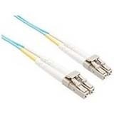 1 METER LC-LC OM3 10GIG FIBER OPTIC CABLE, AQUA, OFNR, 50/125 FIBER, MULTIMODE D