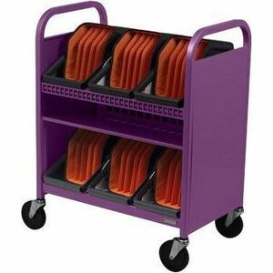 Bretford CUBE Transport Cart with Caddies - TVCT30CAD - Thumbnail 1