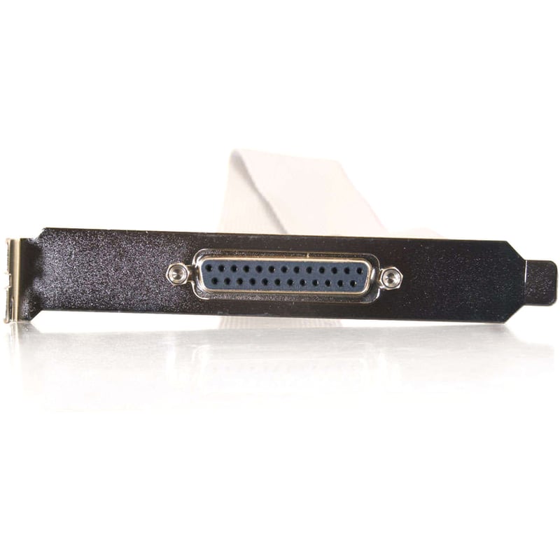 C2G 11in DB25 Female Parallel Add-A-Port Adapter Cable with Bracket - Thumbnail 2