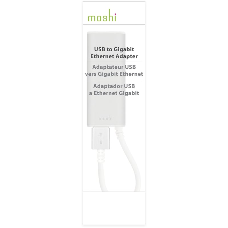 Moshi - Enjoy a fast and stable wired connection with this USB 3.0 to Gigabit Ethernet Adapter - Thumbnail 4