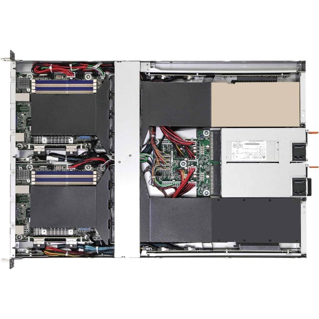 ASROCK RACK 1U2N2G-B550 1U RACKMOUNT MULTI-NODE GPU SERVER BAREBONE SINGLE SOCKE - Thumbnail 1
