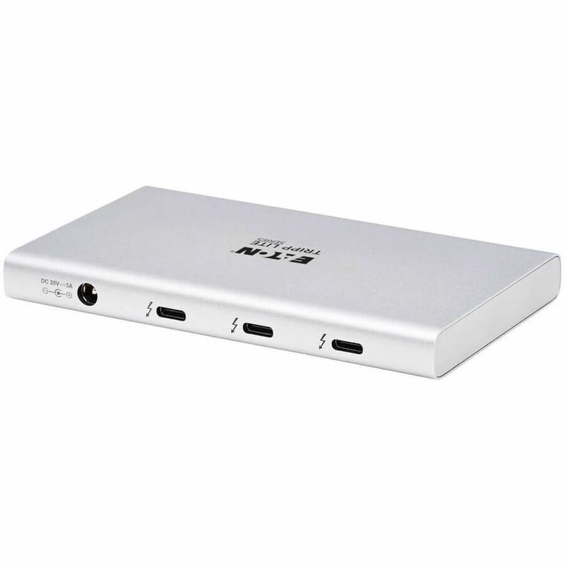 Tripp Lite by Eaton 4-Port Thunderbolt 4 Hub - 8K 2x 4K 60 Hz USB 3.2 Gen 2 USB-A Port 100W Charging Gray - Thumbnail 3