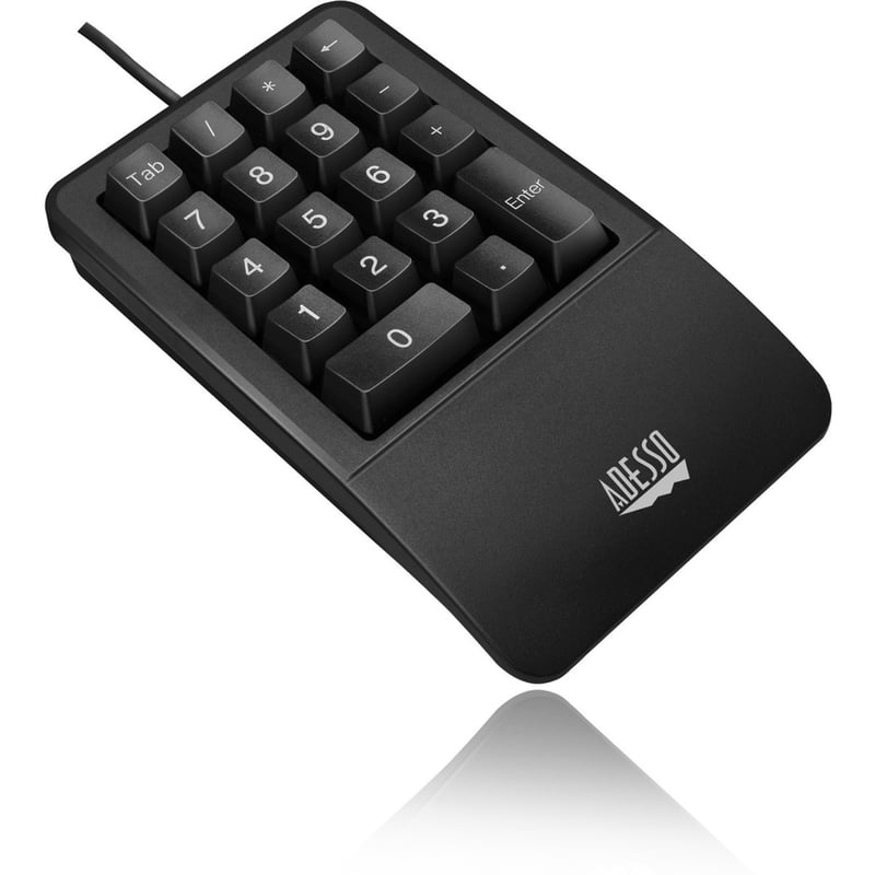 Adesso Antimicrobial Waterproof Numeric Keypad with Wrist Rest Support - Thumbnail 1
