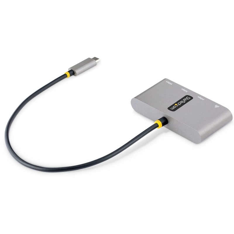 StarTech.com 3-Port USB-C Hub with Ethernet, 3x USB-A, Gigabit Ethernet, USB 3.0 5Gbps, Bus-Powered, Portable Laptop USB Type-C Hub w/ GbE - Thumbnail 2
