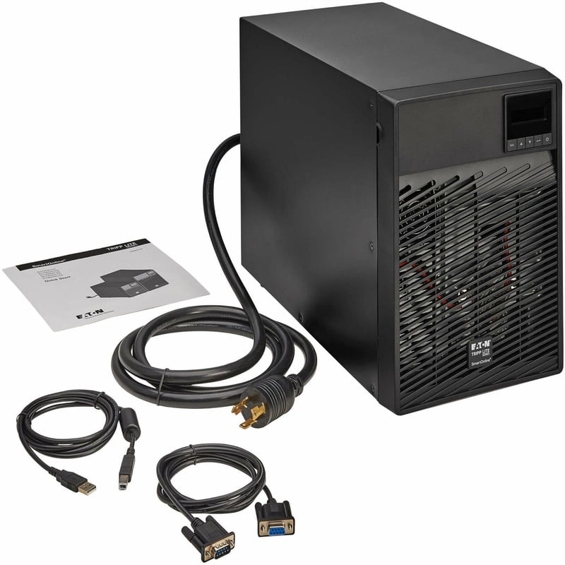 Eaton Tripp Lite Series SmartOnline 3000VA 2700W 120V Double-Conversion UPS - 5 Outlets, Extended Run, Network Card Option, LCD, USB, DB9, Tower Battery Backup - Thumbnail 1