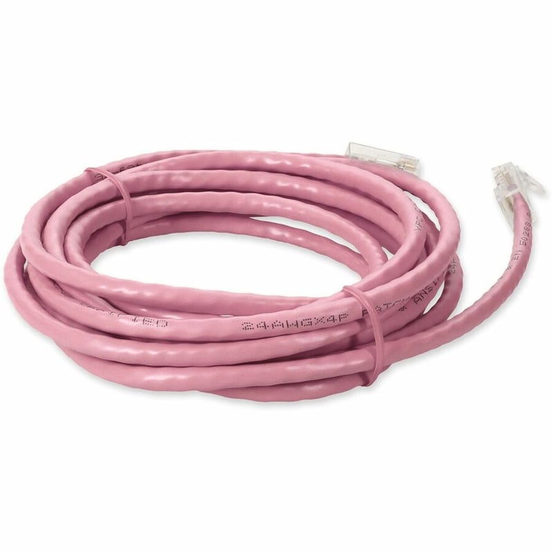 AddOn 7ft Pink CAT 6 PVC Ethernet Cable Non-Booted RJ-45 M/M - Thumbnail 5