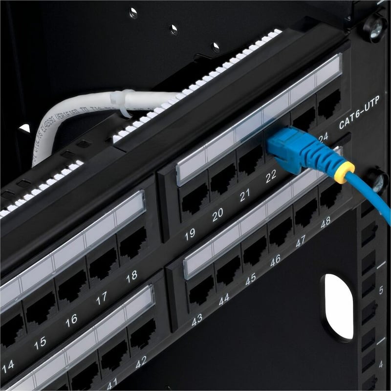 48-PORT 2U CAT6 PATCH PANEL RACKMOUNT/UTP/RJ45/110 PUNCH DOWN - Thumbnail 5