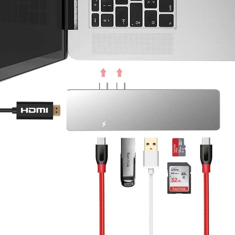 4XEM Multi-Port Travel Docking Station for MacBook air & pro - Thumbnail 3