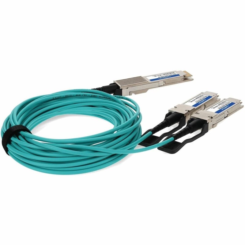 AddOn MSA and TAA Compliant 200GBase-AOC QSFP28-DD to 2xQSFP28 NRZ Active Optical Cable (850nm, MMF, 3m) - Thumbnail 5