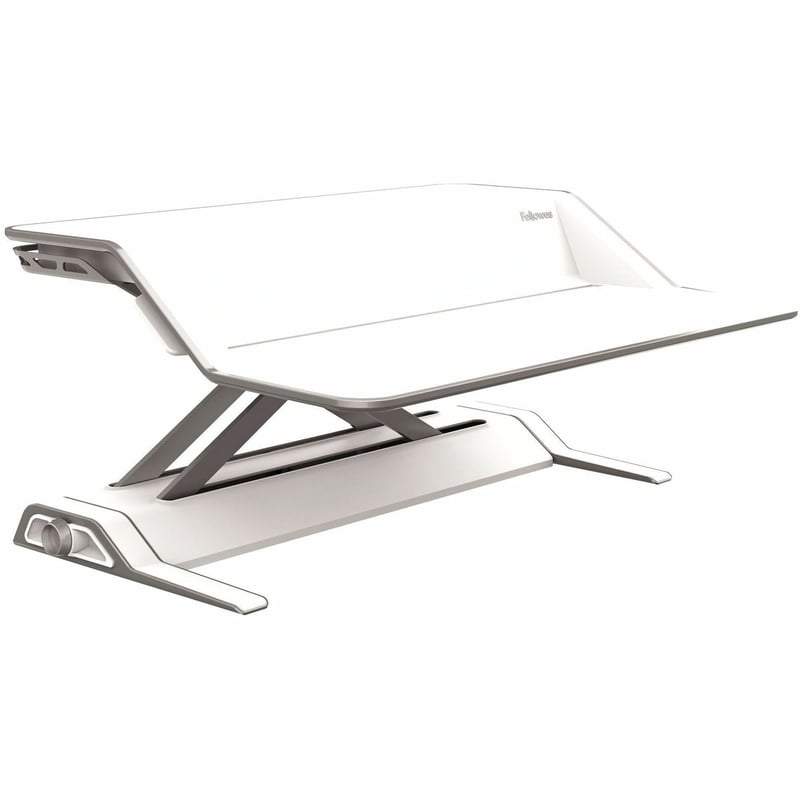 Fellowes Lotus Sit-Stand Workstation, White - Thumbnail 1