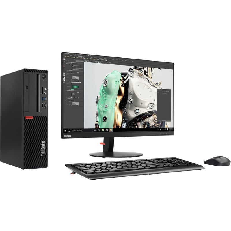 Lenovo ThinkCentre M725s 10VT001CUS Desktop Computer - AMD Ryzen 7 PRO 2700 - 8 GB - 1 TB HDD - Small Form Factor - Black - Thumbnail 3