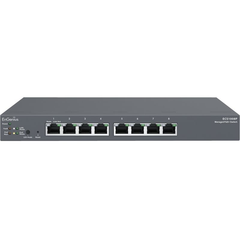 EnGenius Cloud Managed 55W PoE 8 Port Network Switch - Thumbnail 1