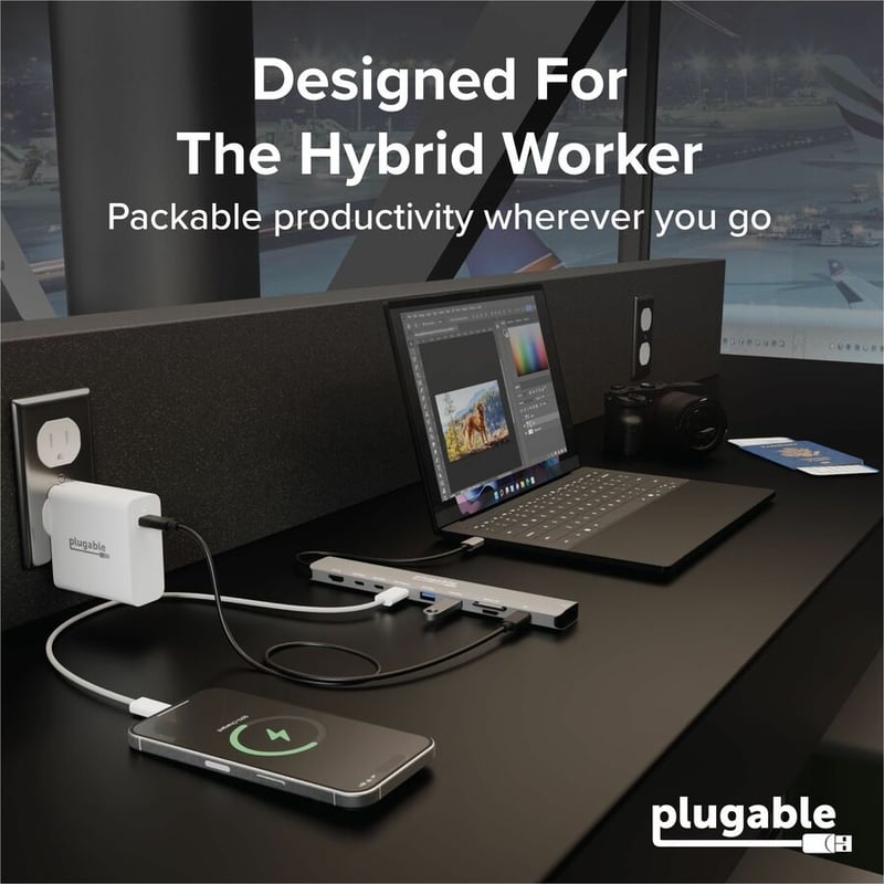 PLUGABLE USBC 10-IN-1 HUB WITH 8K HDMI PASS THRU 140W CHARGING - Thumbnail 5
