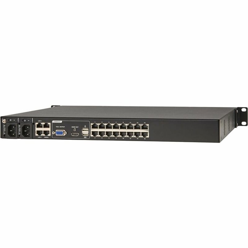 Eaton 16-Port Cat5e KVM over IP Switch - Virtual Media, 2 Remote/1 Local User, HDMI Output, 1U Rack-Mount, TAA - Thumbnail 3