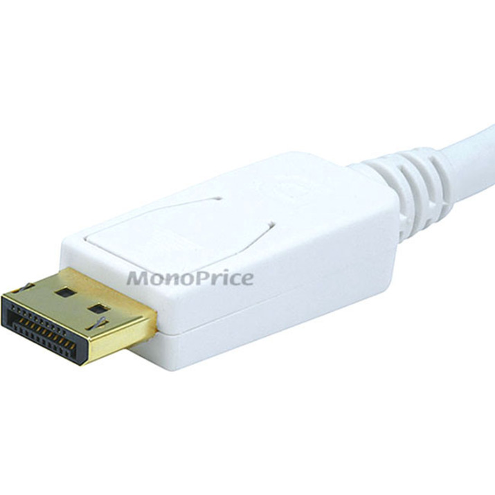 DISPLAYPORT TO VGA CABLE - WHITE 10FT - Thumbnail 2