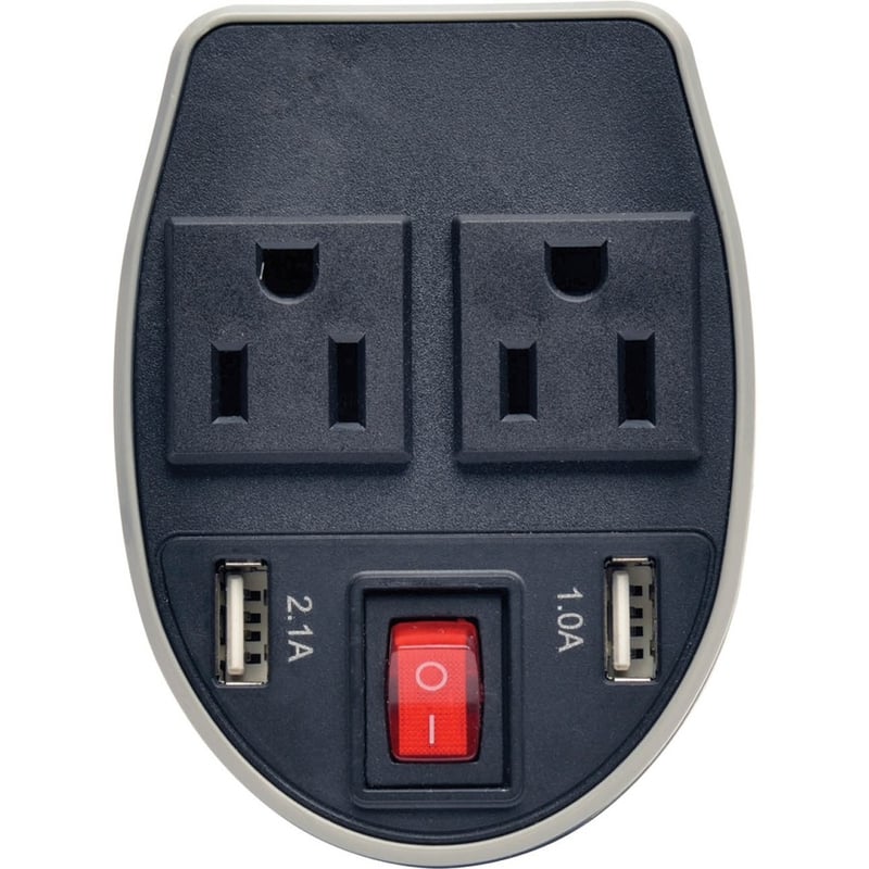 Tripp Lite by Eaton 200W PowerVerter Ultra-Compact Car Inverter with 2 Outlets and 2 USB Charging Ports Cup Holder Design - Thumbnail 5