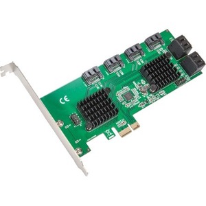 SYBA Multimedia 8 Port SATA III to PCIe 3.0 x1 Non-RAID Expansion Card SD-PEX40163 - Thumbnail 1