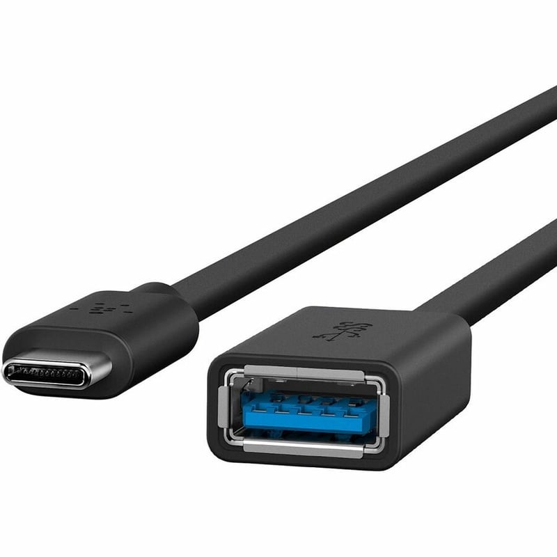 Belkin USB-C to USB-A Adapter - USB 3.0 Charger - 5 Gbps - Black - Thumbnail 2