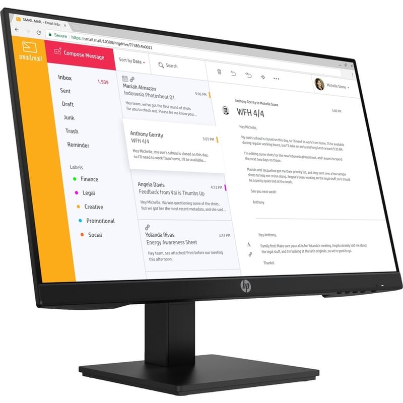 HPI SOURCING - NEW P24 G4 24" Class Full HD LCD Monitor - 16:9 - Thumbnail 5