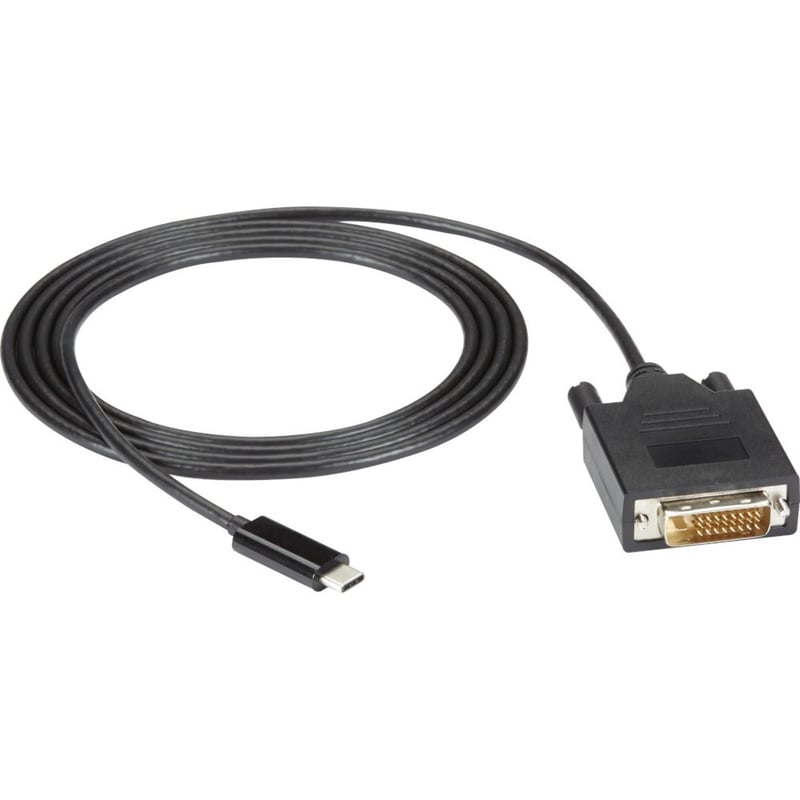Black Box USB-C Adapter Cable - USB-C to DVI Adapter, 1080p @ 60Hz, DP 1.2 Alt Mode - Thumbnail 1