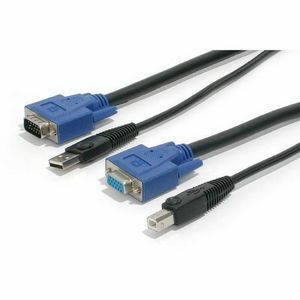 StarTech.com 15 ft 2-in-1 Universal USB KVM Cable - KVM Cable - 15 ft - 1 x Type B, 1 x D-Sub (HD-15), 1 x Type A, 1 x D-Sub (HD-15) - KVM Switch Cable External - Thumbnail 1